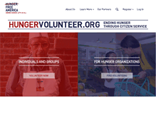 Tablet Screenshot of hungervolunteer.org